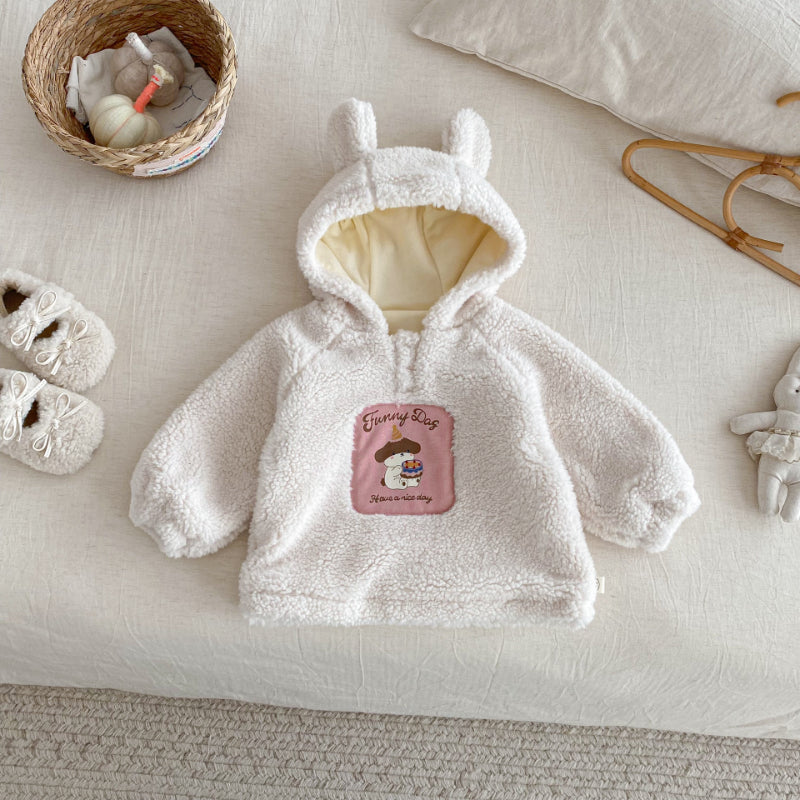 【BABY&KID】冬新作あったかワッペンフードトレーナーSK102527