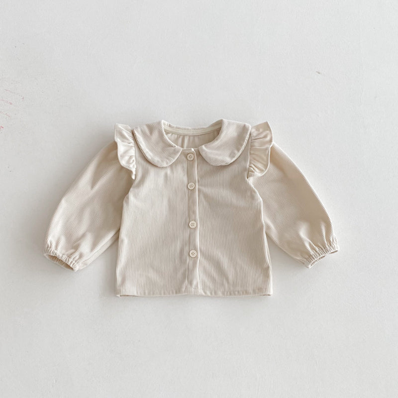 【BABY&KID】コーデュロイ蝶結びワンピース/ベージュトップスSK011027