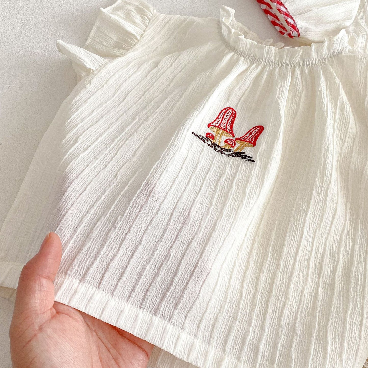 【BABY&KID】夏新作 フリルチェックトップス、ワンピース、デニムパンツSK062321