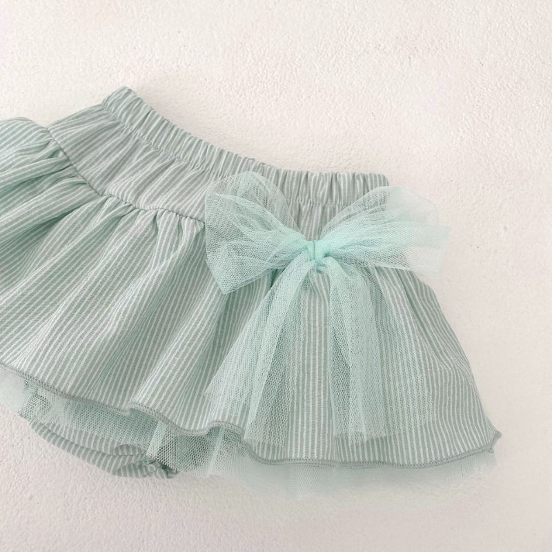 【BABY&KID】夏新作 クルーネックトップス&スカートパンツSK072315