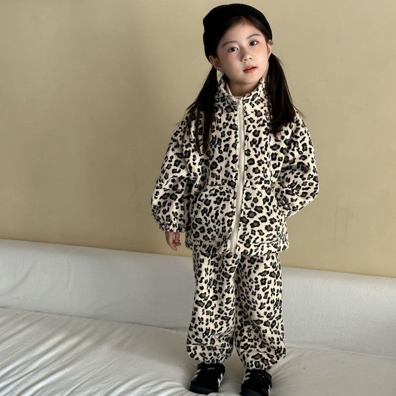 【BABY&KID】冬新作 レオパードフリースアウターSK102030