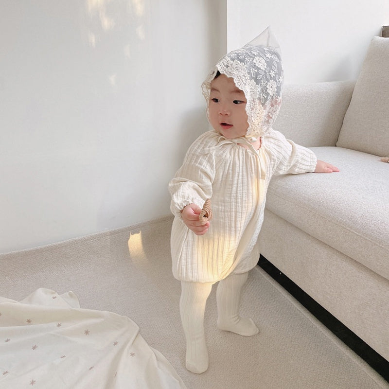 【BABY】無地織りロンパースSK010311