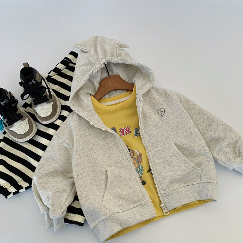 【BABY&KID】シンプル可愛いフード付きジャケットSK100530