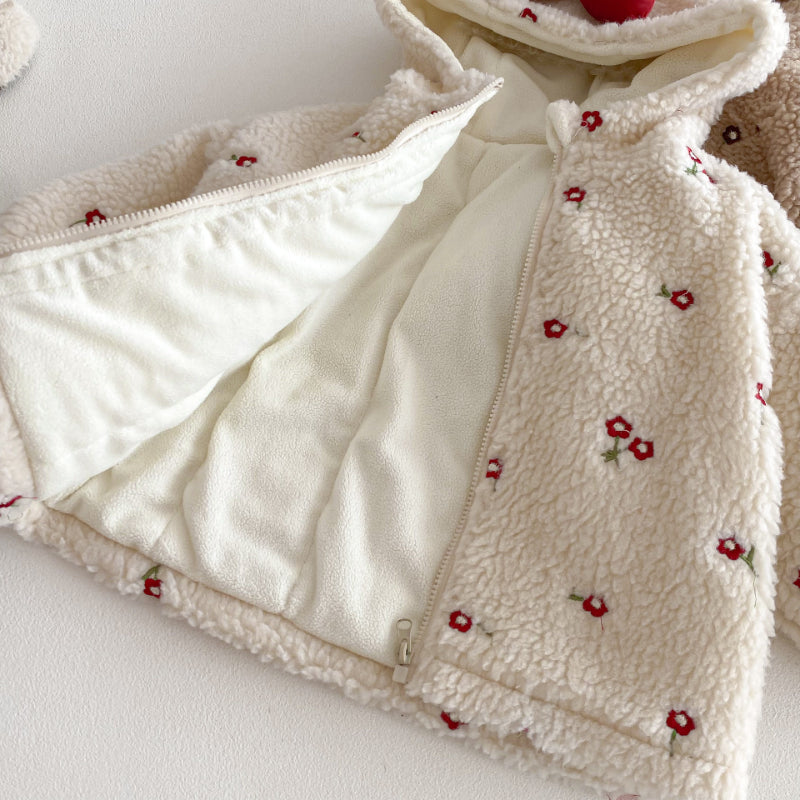 【BABY&KID】冬新作蝶結び&小花柄キルティングコートSK102904