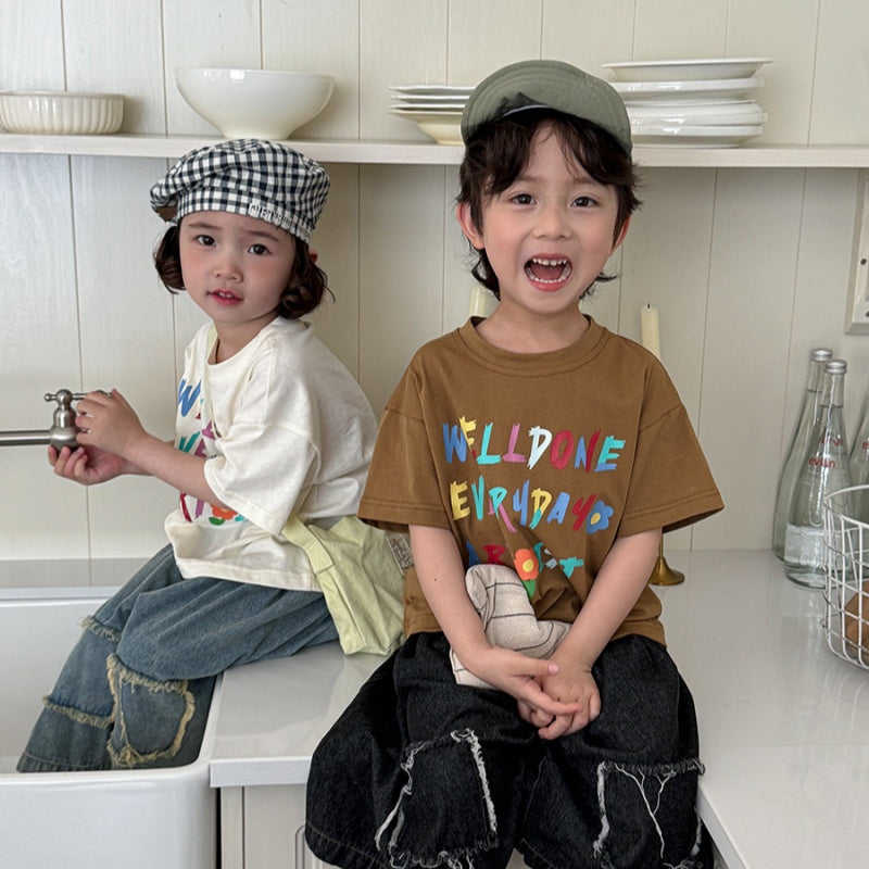【BABY&KID】夏新作 レタード半袖TシャツSK080514