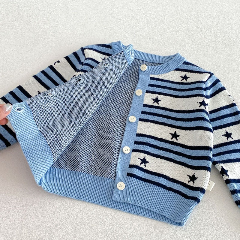 【BABY&KID】ボーダーニットカーディガンSK106606