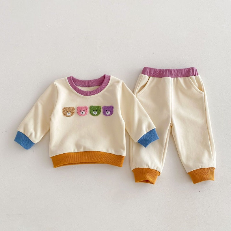 【BABY&KID】カラーベアー可愛いセットアップSK032201