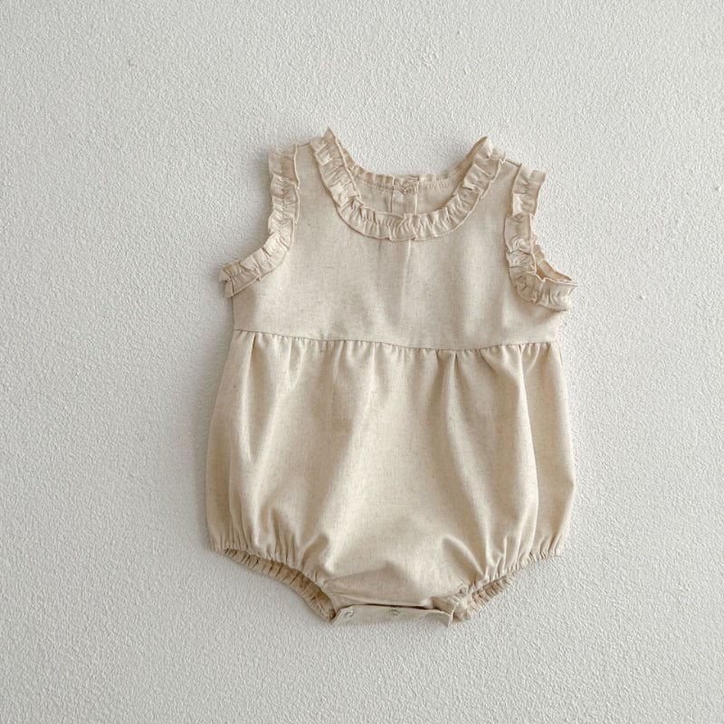 【姉妹服】夏新作 フリル袖ノースリーブロンパース、ワンピースSK081619