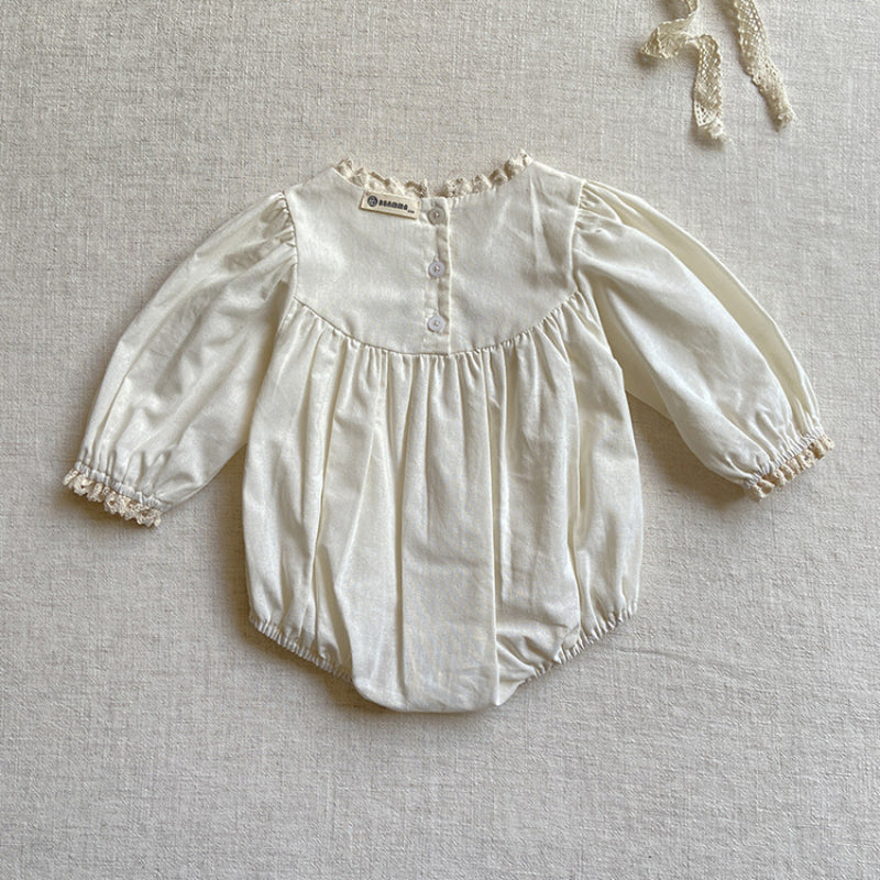 【BABY】花柄刺繍ロンパースSK101501