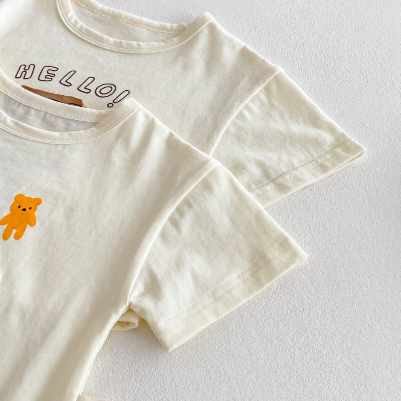 【BABY&KID】夏新作 Helloベア可愛いセットアップSK072009