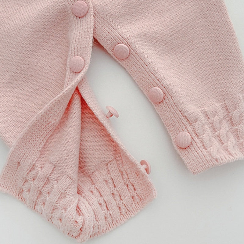 【BABY&KID】韓国風刺繍ニットロンパース、カーディガンSK101835