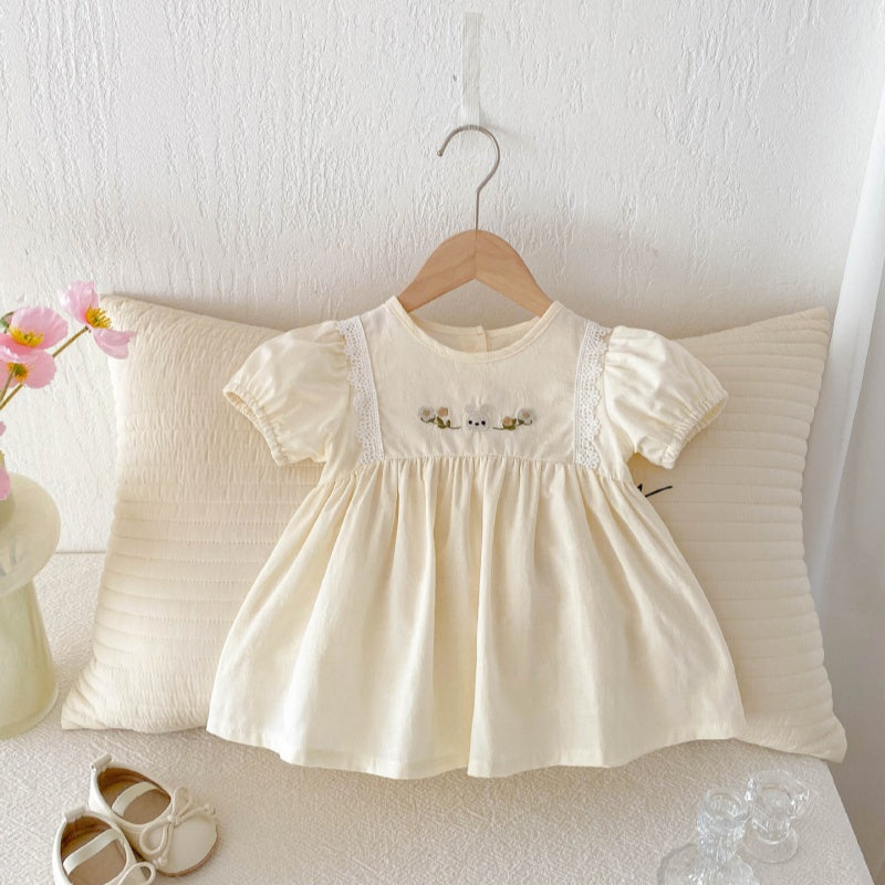 【BABY&KID】夏新作 フラワー、無地ワンピースSK080308