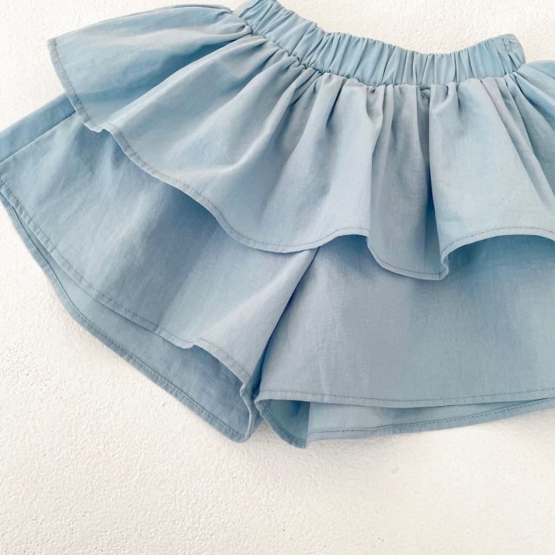 【BABY&KID】夏新作 無地レースキャミセットアップSK071925