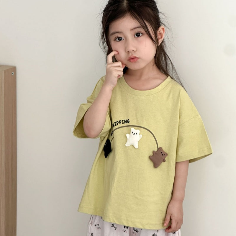 【BABY&KID】夏新作 三匹の小さなクマ半袖TシャツSK072101