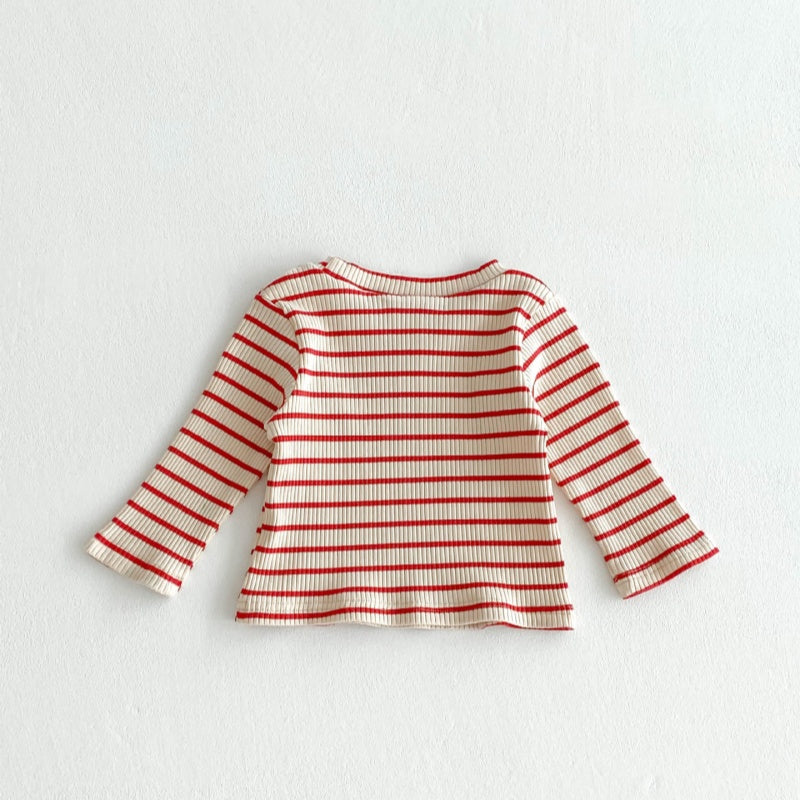 【BABY】スリー熊さんカジュアルサロペット、ベーシックボーダーTシャツSK032213