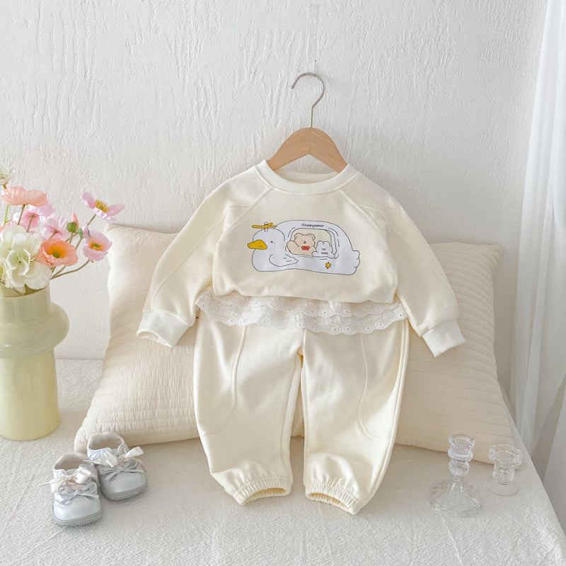 【BABY&KID】アヒルプリントセットアップSK092915