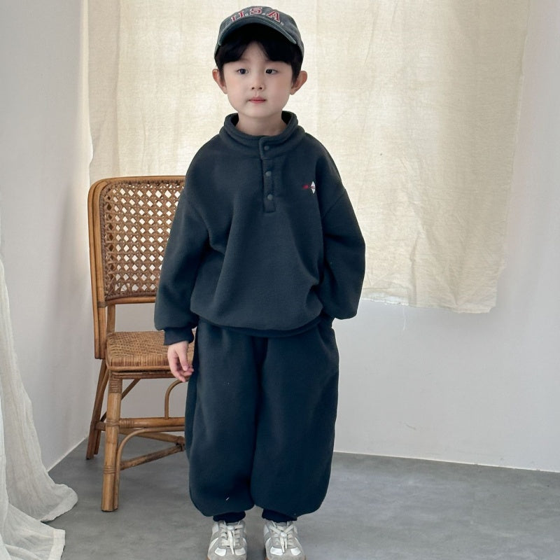 【BABY&KID】冬新作 カジュアル裏起毛セットアップSK102029