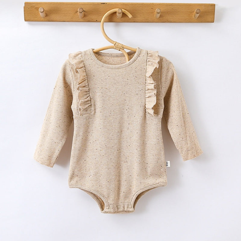 【BABY】北欧風無地フリルロンパース、カバーオールSK101313