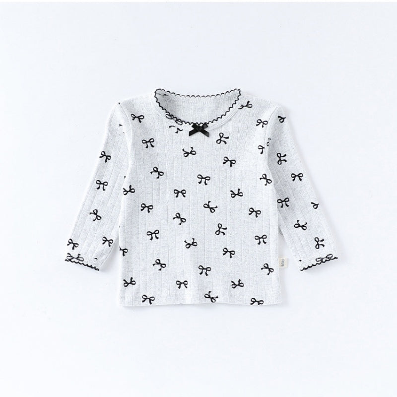 【BABY&KID】北欧風ハート、蝶結びセットアップSK101331