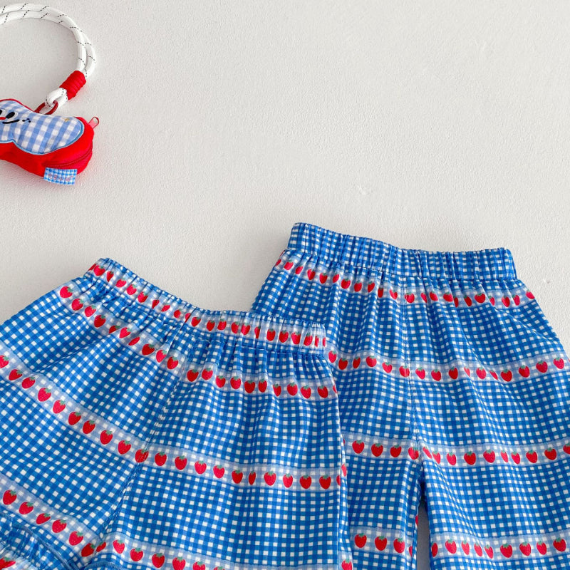 【BABY&KID】夏新作 おしゃれな桜柄シャツ、ワンピース、ショートパンツ、ズボンSK070513