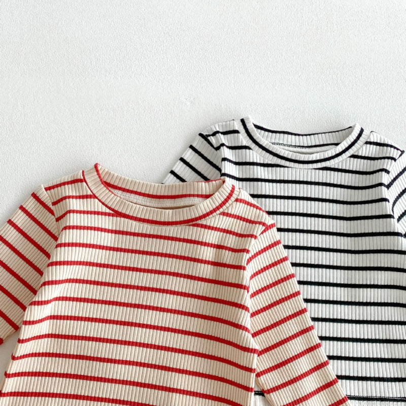 【BABY】スリー熊さんカジュアルサロペット、ベーシックボーダーTシャツSK032213