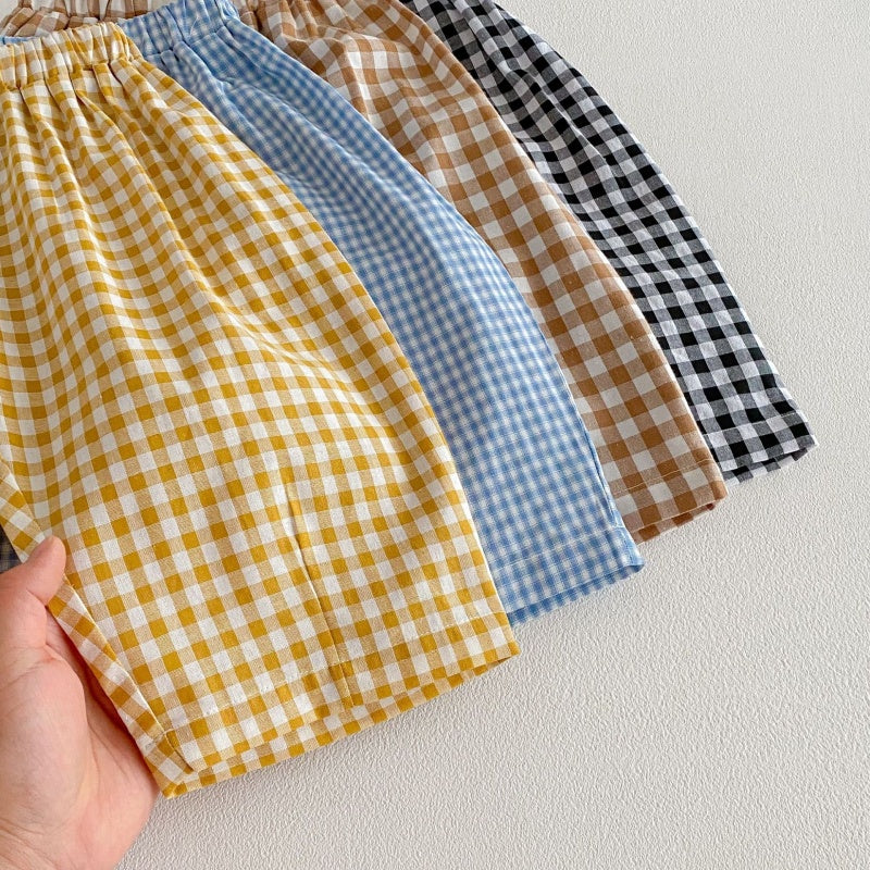 【BABY&KID】韓国風チェックストレートパンツSK104120