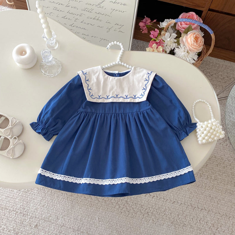 【BABY&KID】レースラペル刺繍ワンピースSK011018