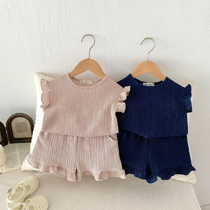 【BABY&KID】夏新作 薄手コットンセットアップSK080206