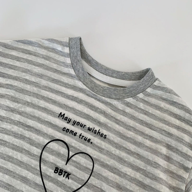 【BABY&KID】アルファベットハート長袖TシャツSK100525