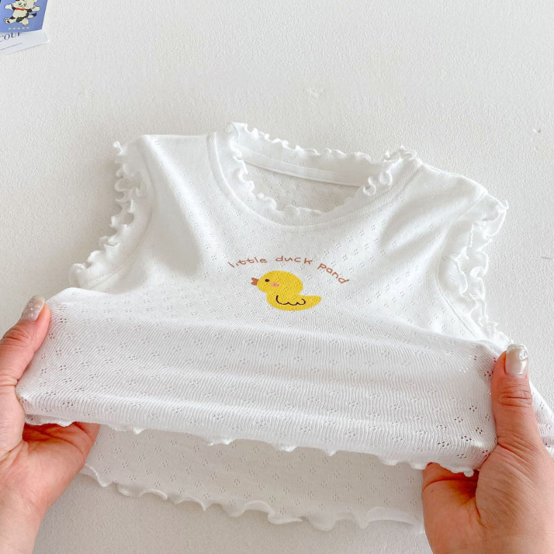 【BABY&KID】夏新作 アヒルブルーチェックロンパース、ワンピース、ベスト、Tシャツ、オーバーオールSK070515