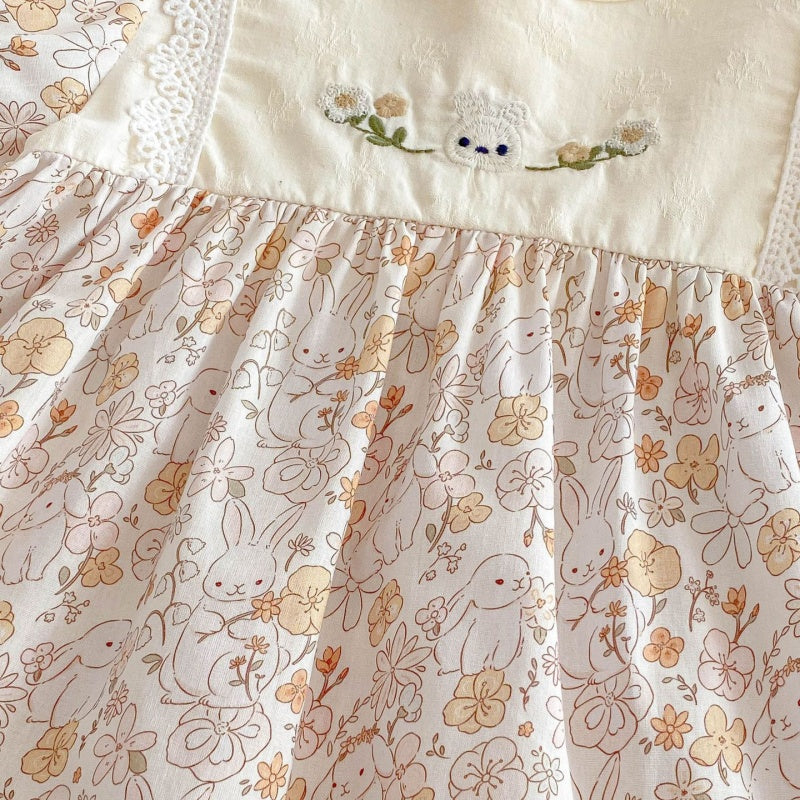 【BABY&KID】夏新作 フラワー、無地ワンピースSK080308