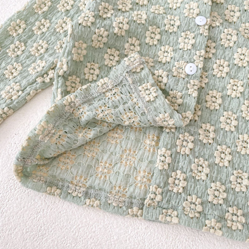 【BABY】花柄ジャカードセットアップSK100127