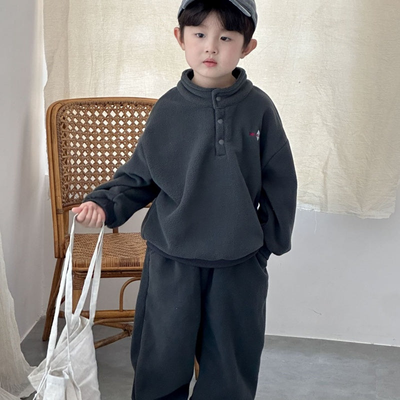 【BABY&KID】冬新作 カジュアル裏起毛セットアップSK102029
