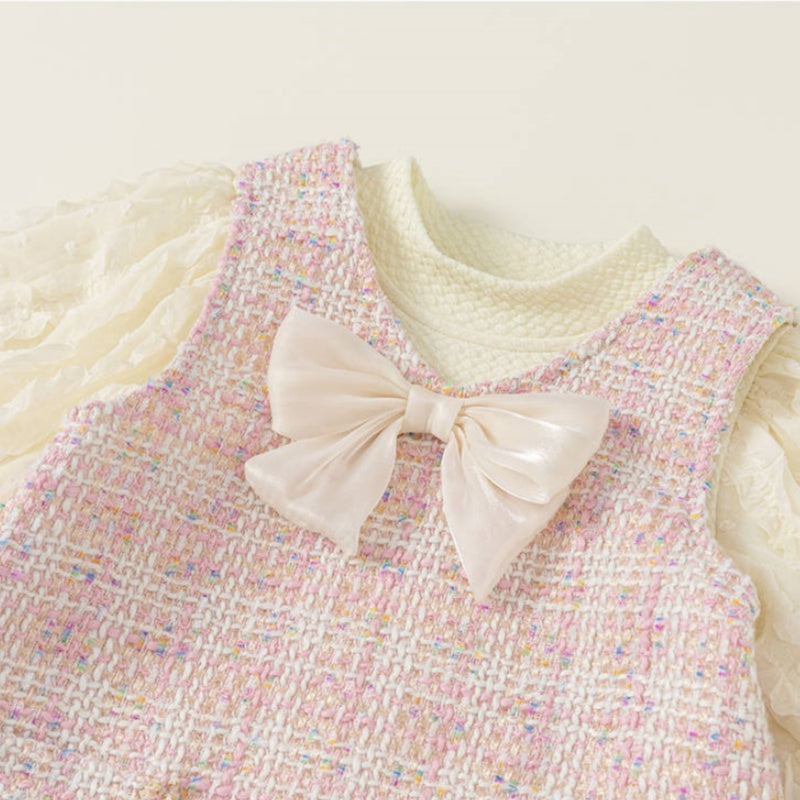 【BABY&KID】シャネル風ジャンパースカート&パフスリーブブラウスSK101841
