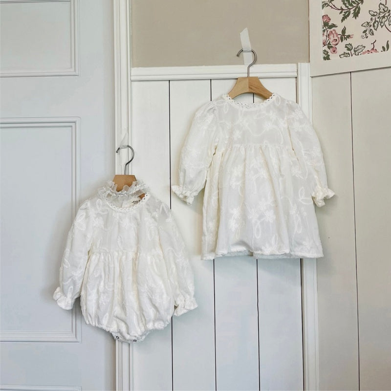 【BABY】レースフラワーロンパース、ワンピースSK102213