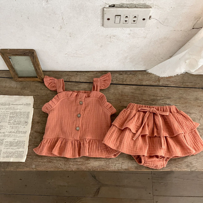 【BABY】夏新作 小飛袖キャミソールセットアップSK072512