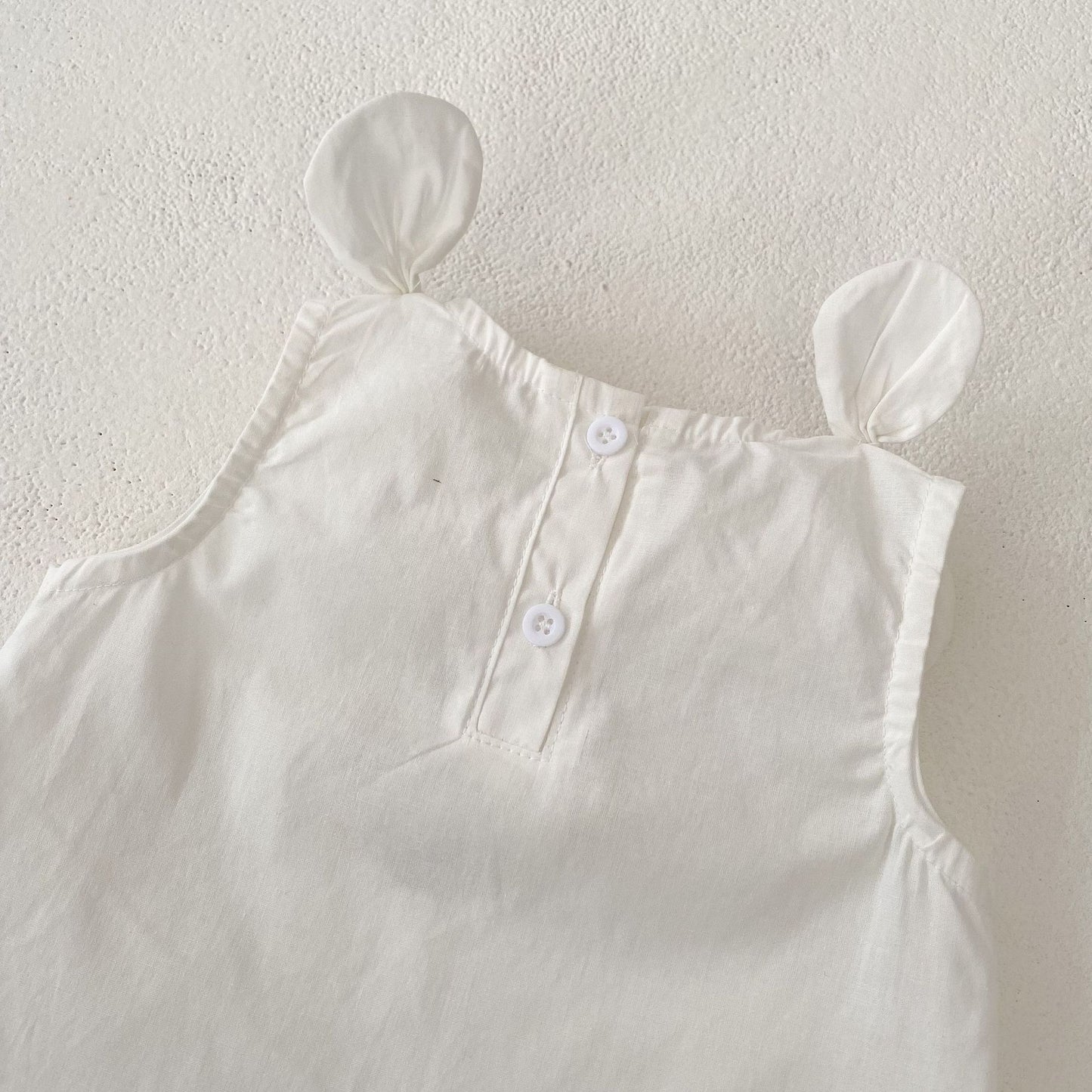 【BABY】夏新作 リボン刺繍ベスト&ショートパンツセットアップSK071608