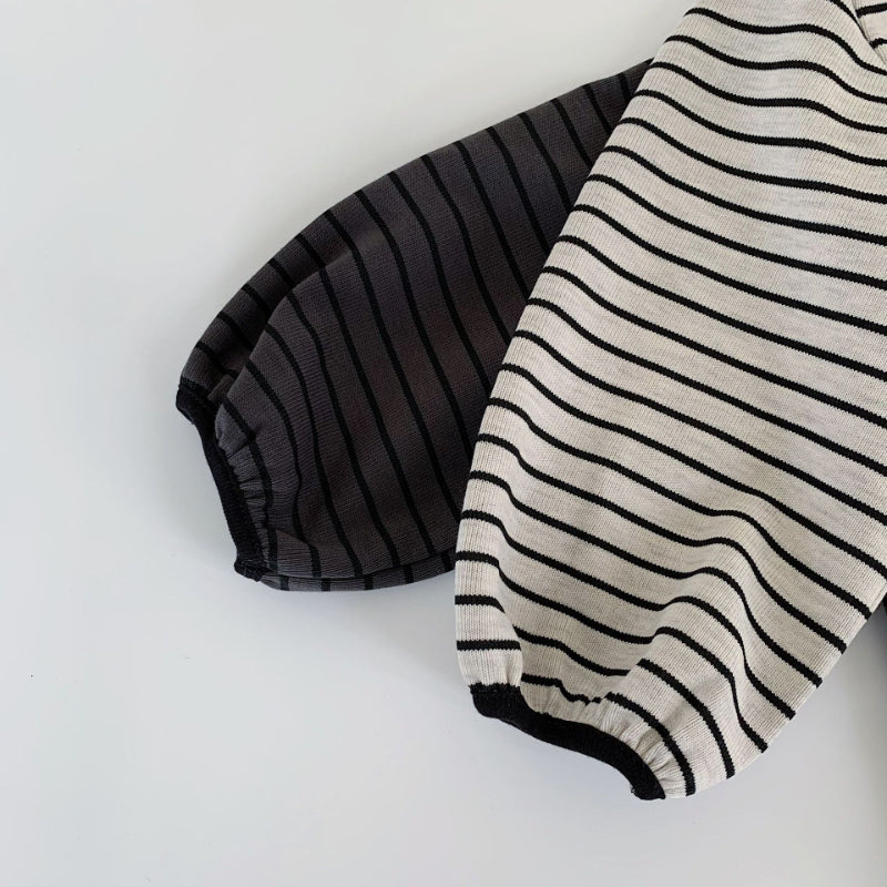 【BABY&KID】ストライプ長袖POLOシャツSK100516