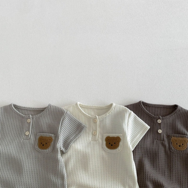 【BABY&KID】夏新作ワッフルくまセットアップSK105019