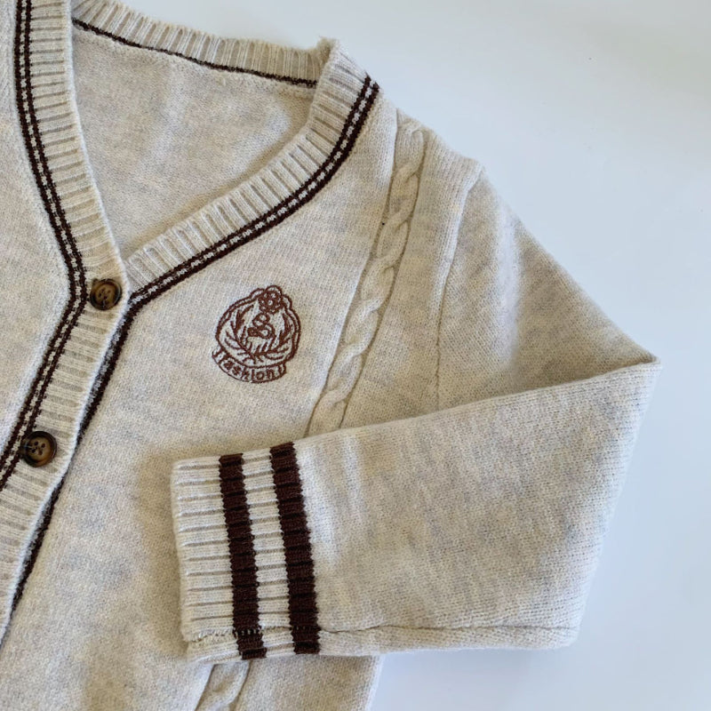 【BABY&KID】刺繍学院風カーディガン、ベストSK100535