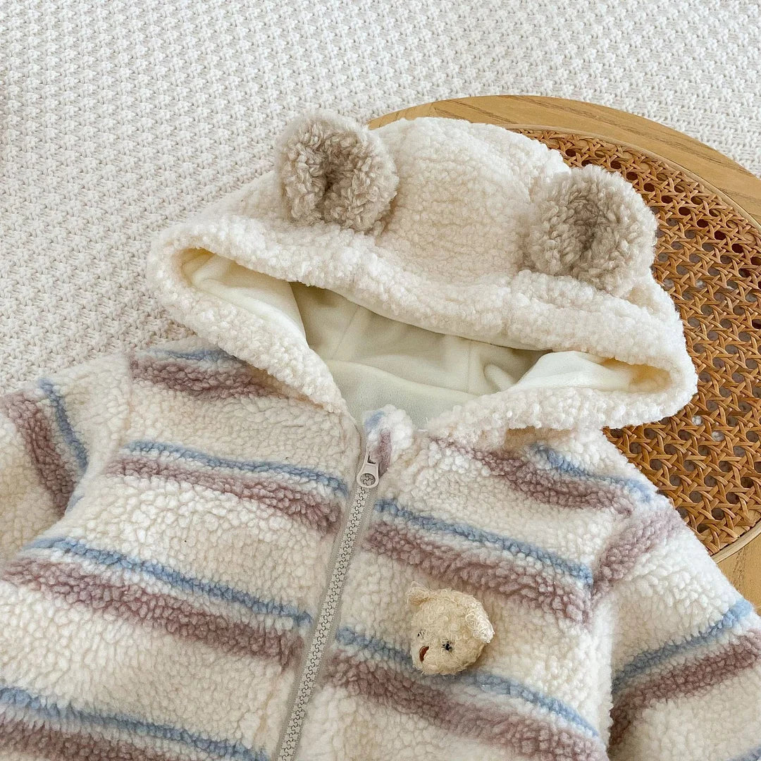【BABY】冬新作熊柄オールインワンSK11342