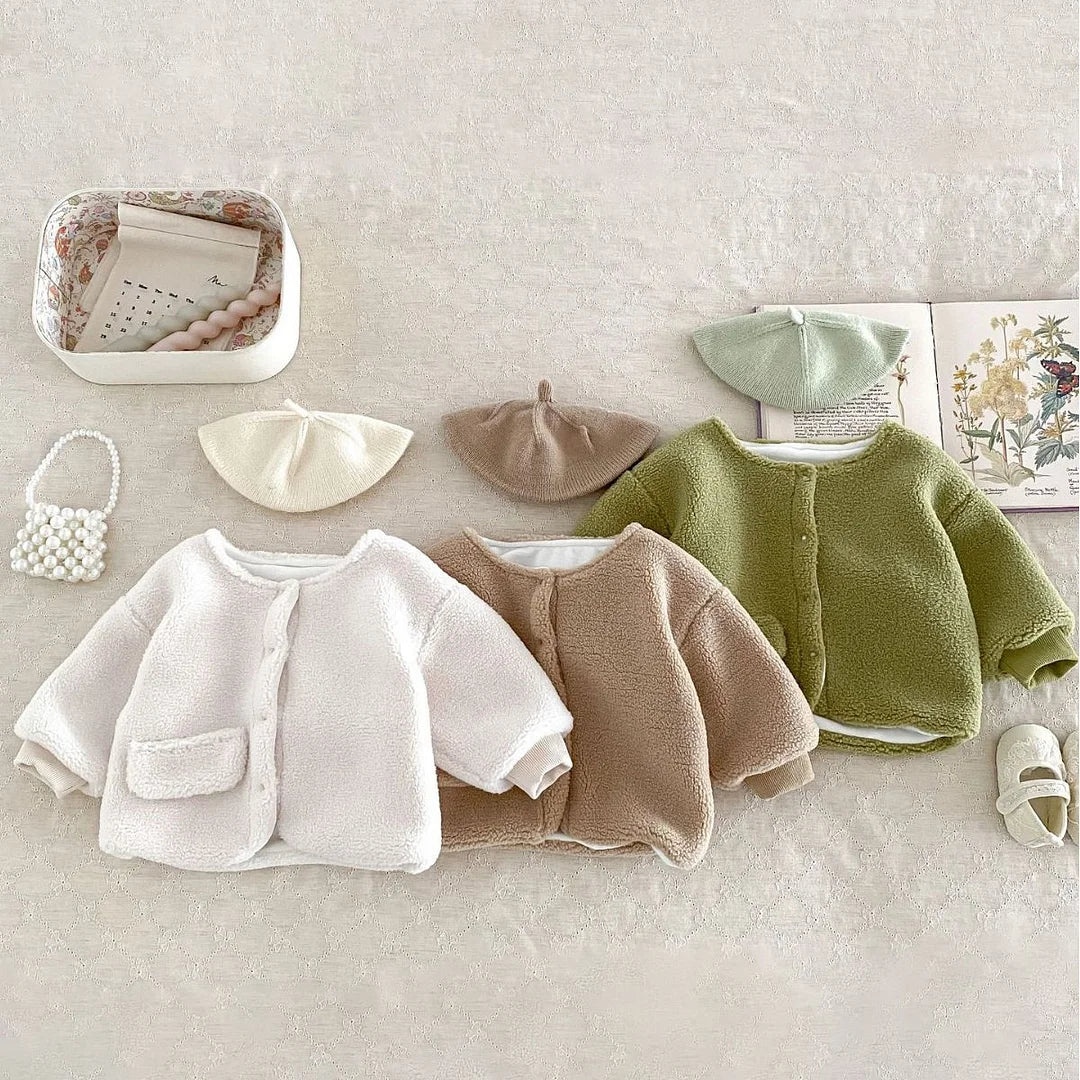 【BABY&KID】冬新作ポケット付きボアアウターSK11347