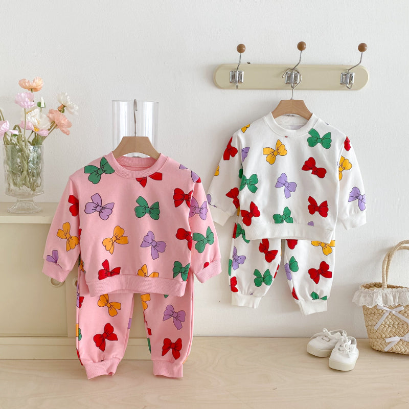 【BABY&KID】蝶結びプリントセットアップSK092928