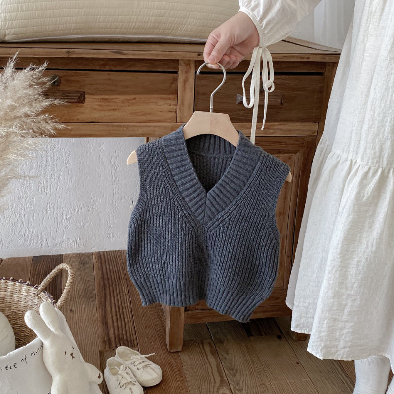 【BABY&KID】VネックレトロニットベストSK092919