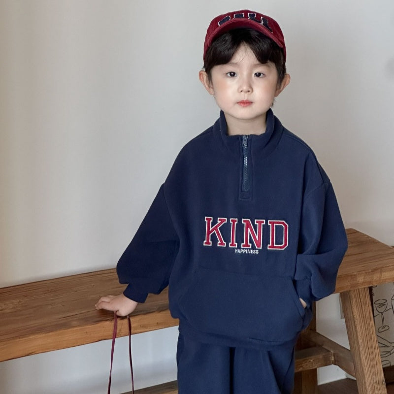 【BABY&KID】冬新作 英字ロゴフリースセットアップSK102031