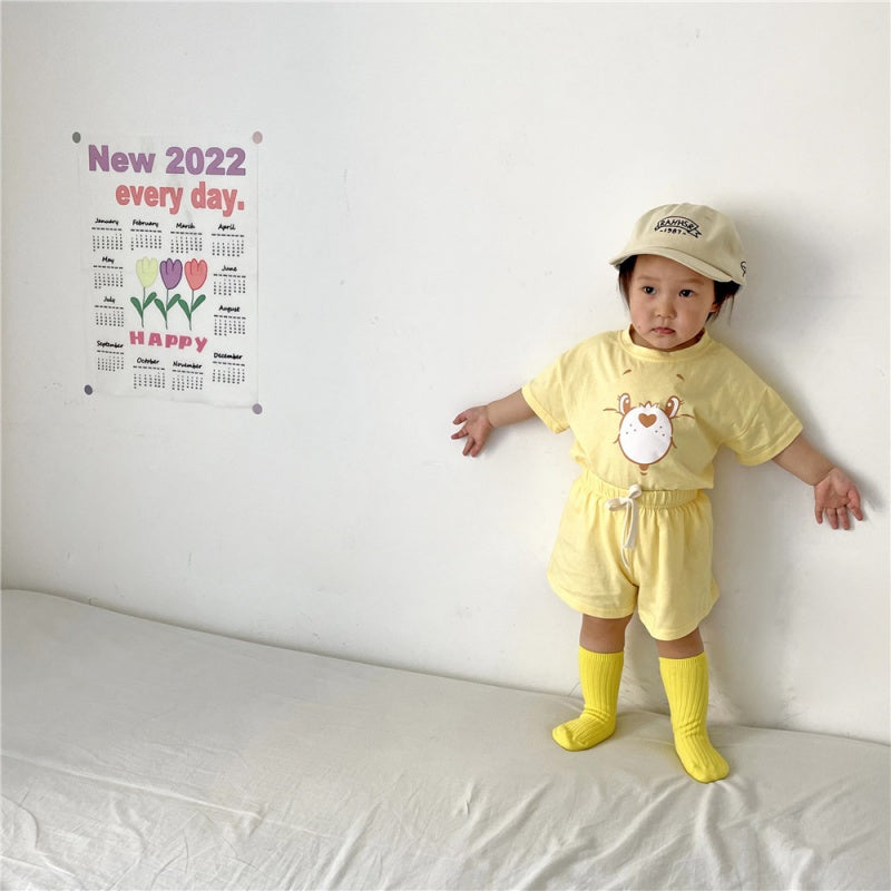 【BABY&KID】夏新作 キャラクター半袖セットアップSK080221