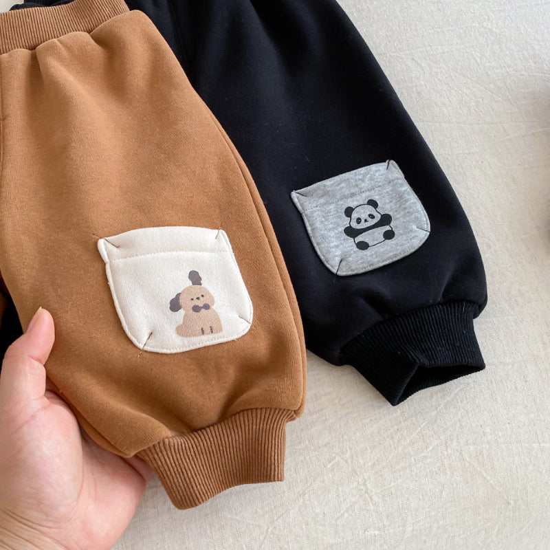 【BABY&KID】冬新作 カートゥーン裏起毛セットアップSK102015