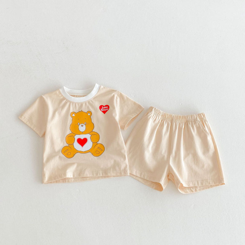 【BABY&KID】夏新作 ハートくまセットアップSK091213