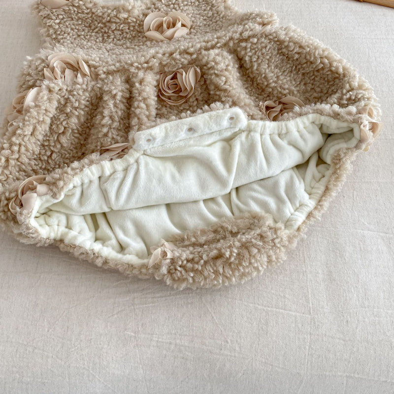 【BABY】冬新作立体フラワーロンパースSK102512