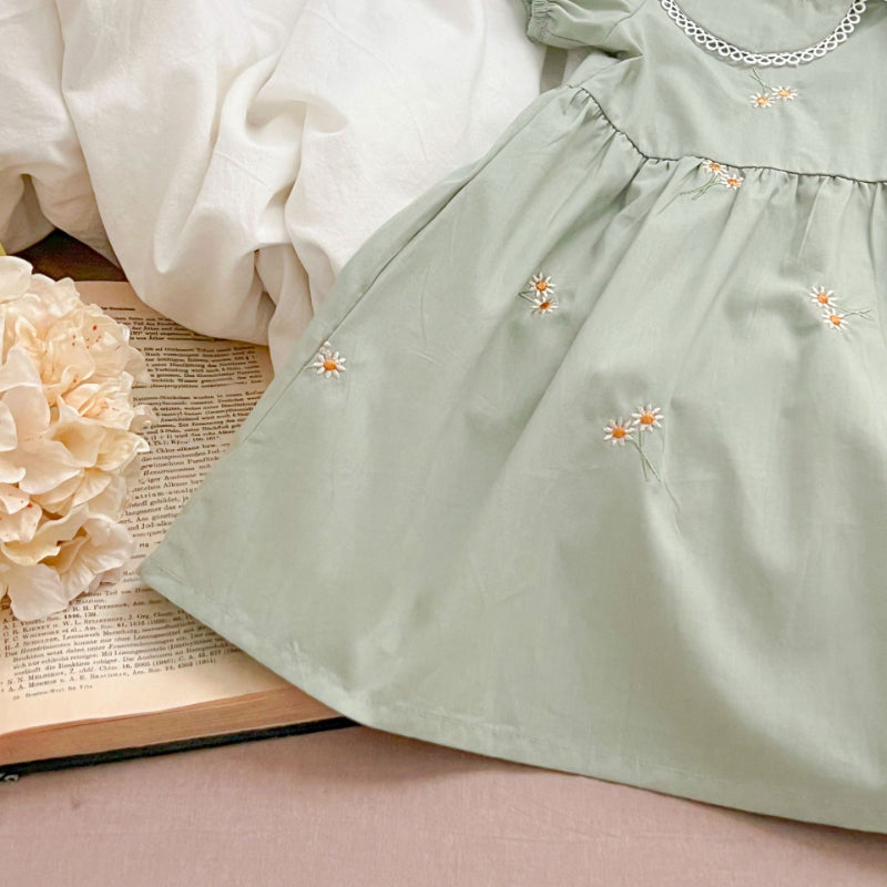 【姉妹服】夏新作 花柄刺繍ロンパース、ワンピースSK081624